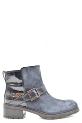 Hogan Bootie Color: Blue Material: chamois : 50%, leather : 50%
